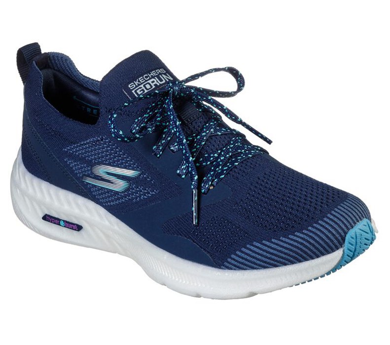 Skechers Gorun Hyper Burst - Womens Running Shoes Navy/Light Turquoise [AU-DZ0369]